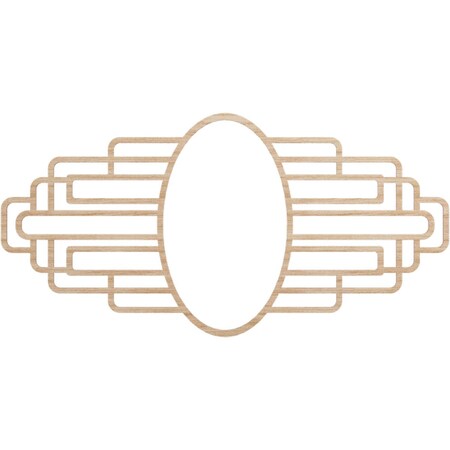 Ekena Millwork Elizabeth Wood Fretwork Pierced Ceiling Medallion, Alder, 38"W x 19"H x 10 1/2"IW x 18"IH x 3/8"T CMWP38X19X0375EBAL